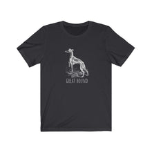 Load image into Gallery viewer, Funny greyhound shirt | dog lovers | speed noodle | pun | great hound | unisex