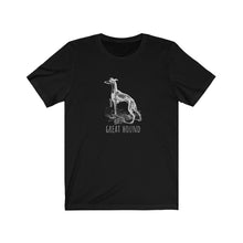 Load image into Gallery viewer, Funny greyhound shirt | dog lovers | speed noodle | pun | great hound | unisex