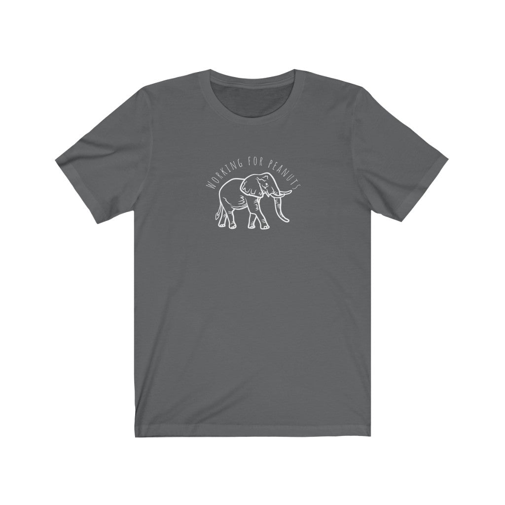 Elephant T-shirt | peanuts | working hard | wildlife | animals | funny shirt | unisex